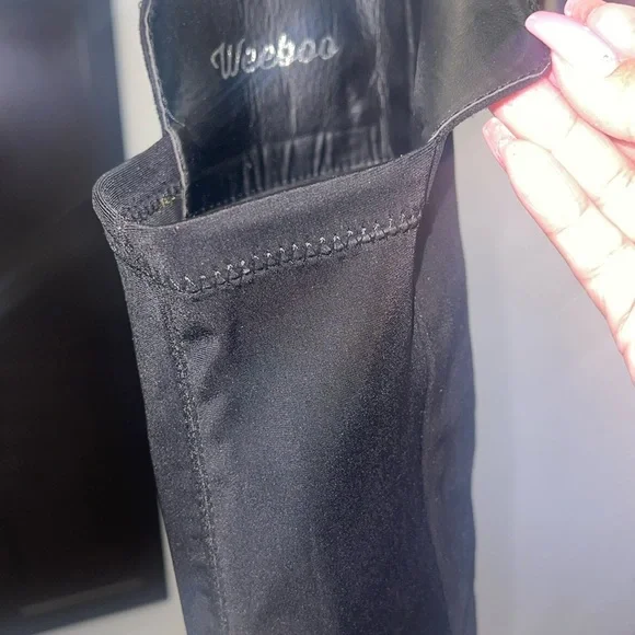 Black Over the Knee Boots - Picture 4 of 7